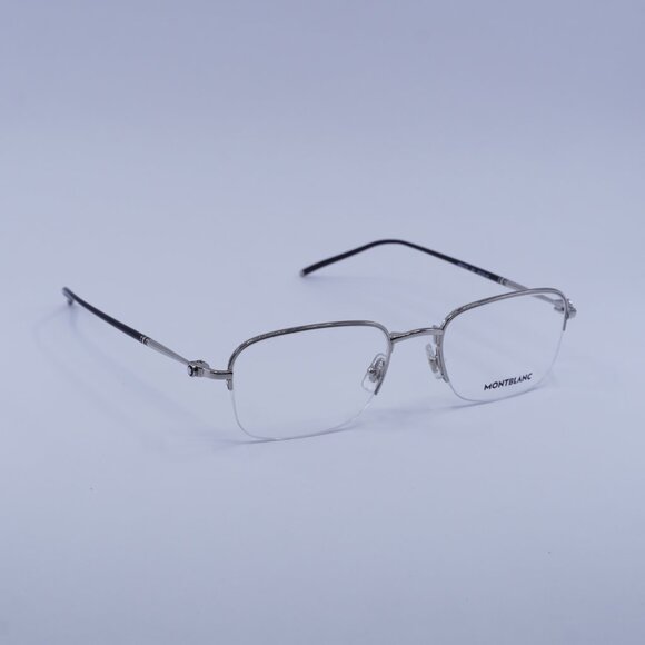 Montblanc MB0131O 001 Eyeglasses Silver/Black 52mm Rectangle Frame - Picture 4 of 11